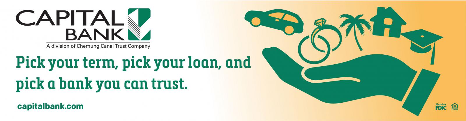 Pick Your Term, Pick Your Loan, and Pick A Bank You Can Trust!