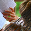 women reading a book