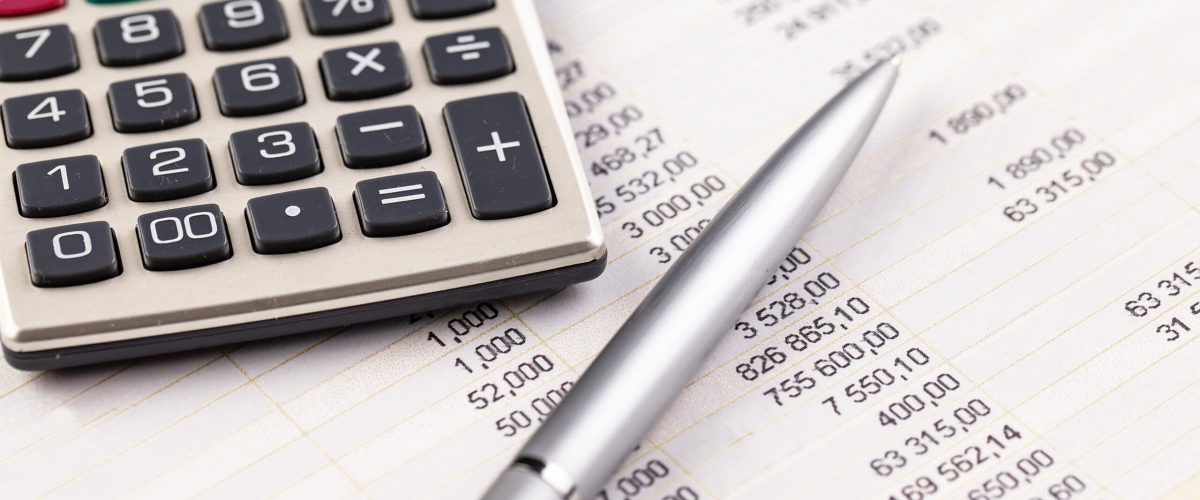 photo of a calculator and business banking numbers